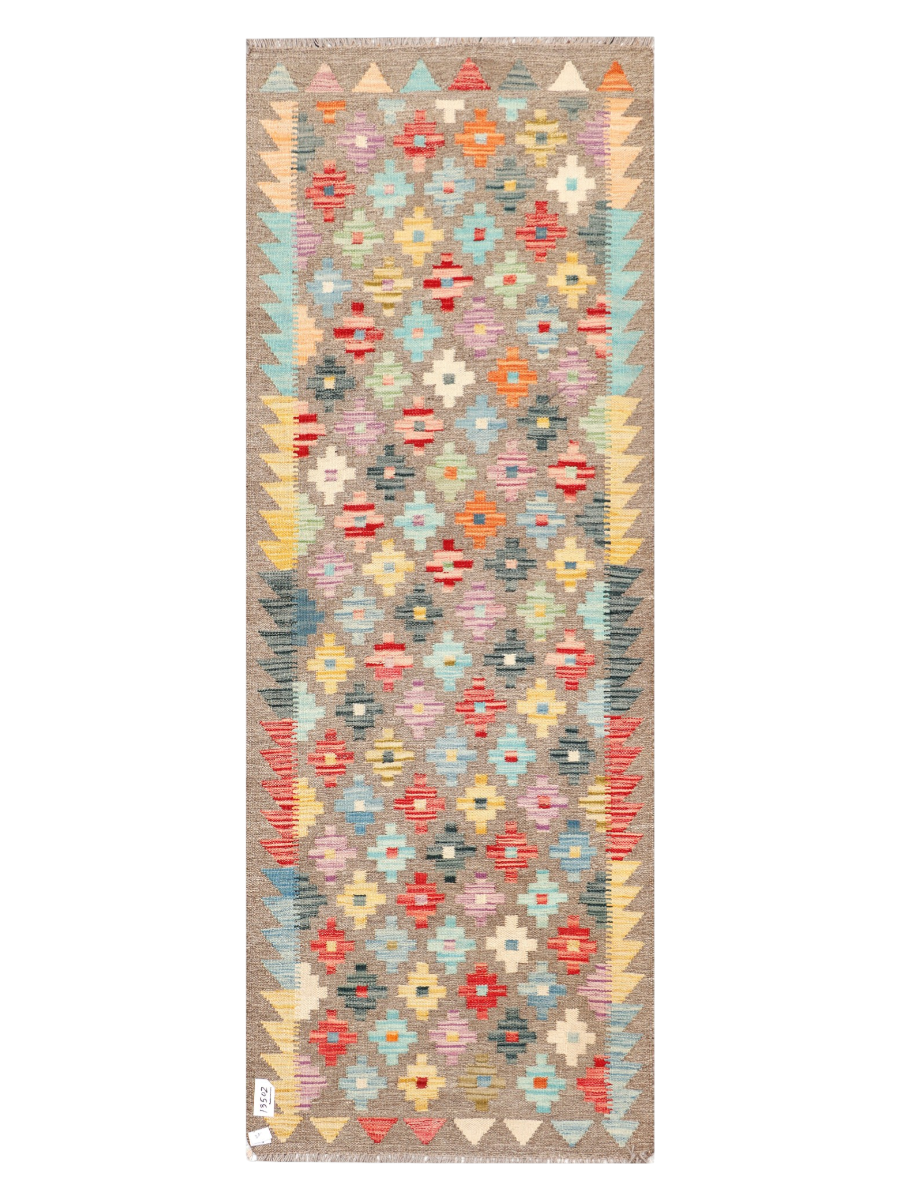 Maimana Afghanistan Kilim Runner Rug - 199 x 72 cm