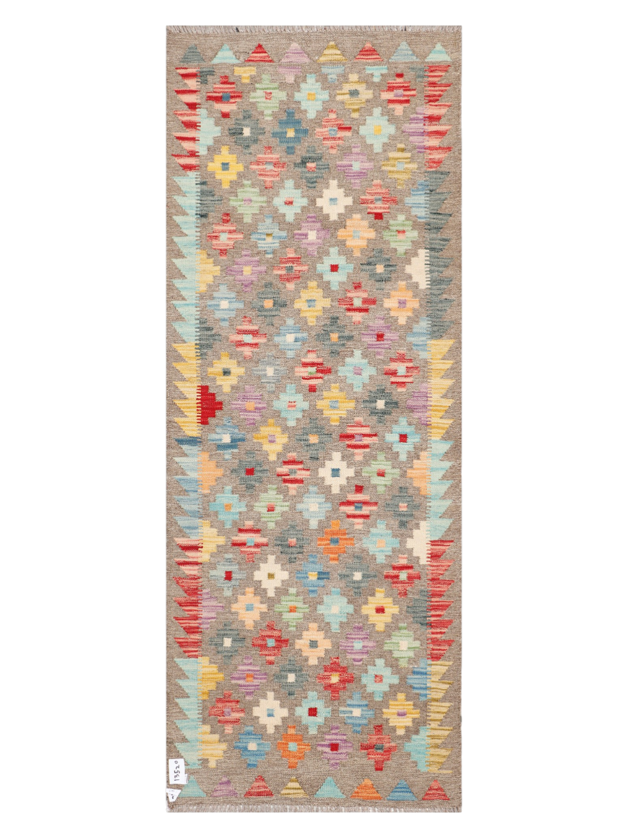 Maimana Afghanistan Kilim Runner Rug - 197 x 74 cm