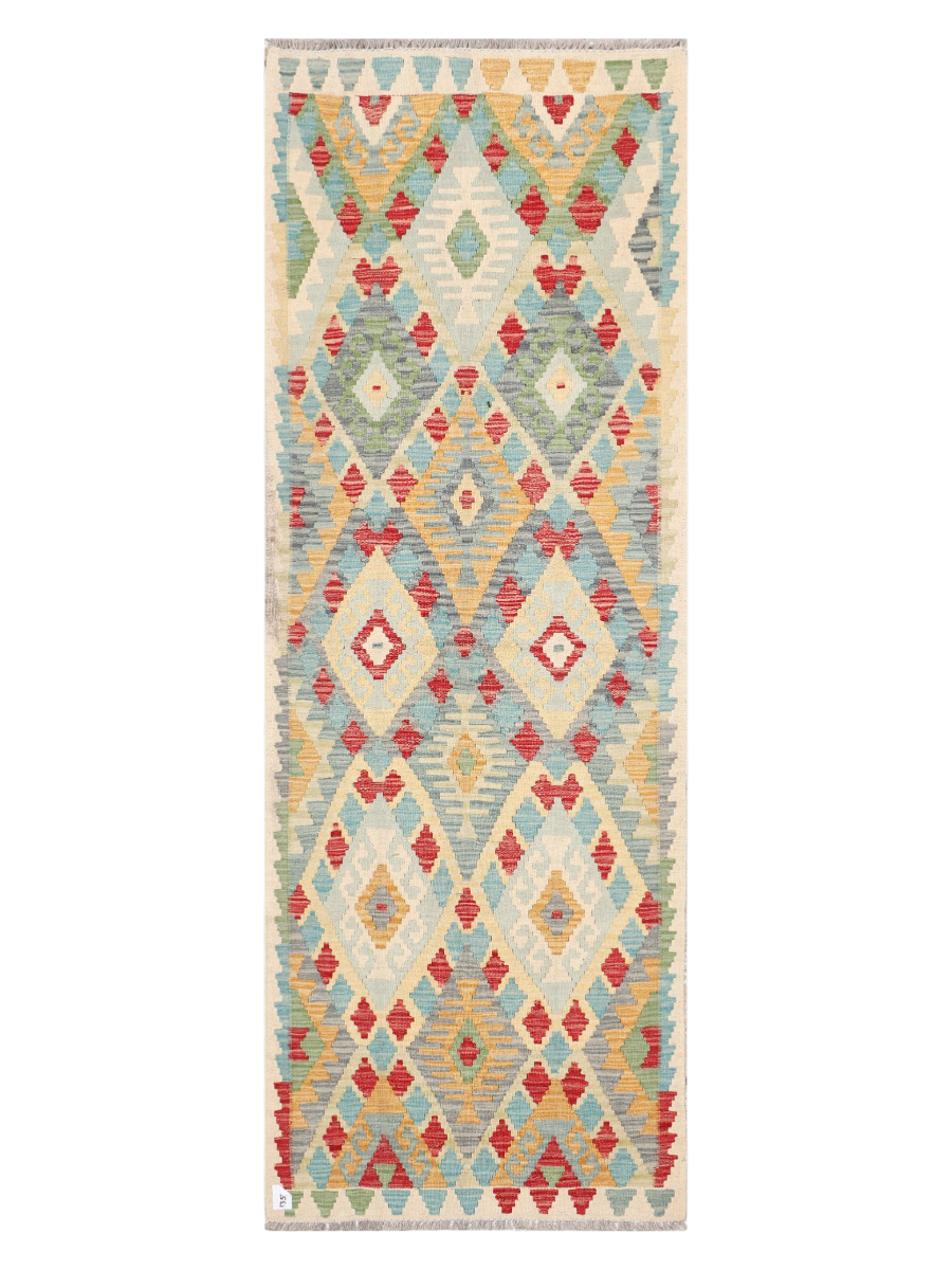 Maimana Afghanistan Kilim Runner Rug - 243 x 86 cm