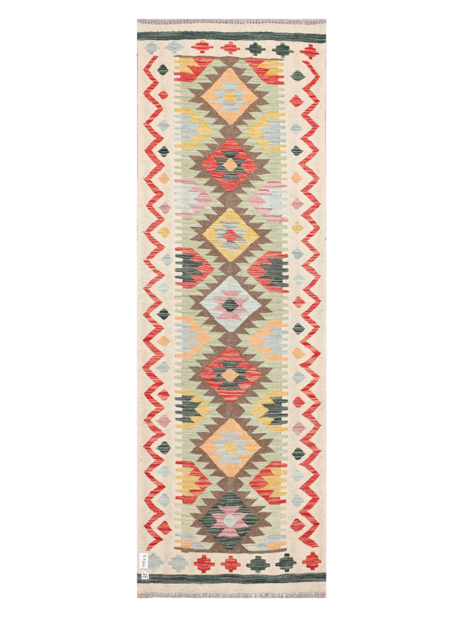 Maimana Afghanistan Kilim Runner Rug - 243 x 86 cm
