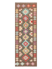 Maimana Afghanistan Kilim Runner Rug - 250 x 84 cm