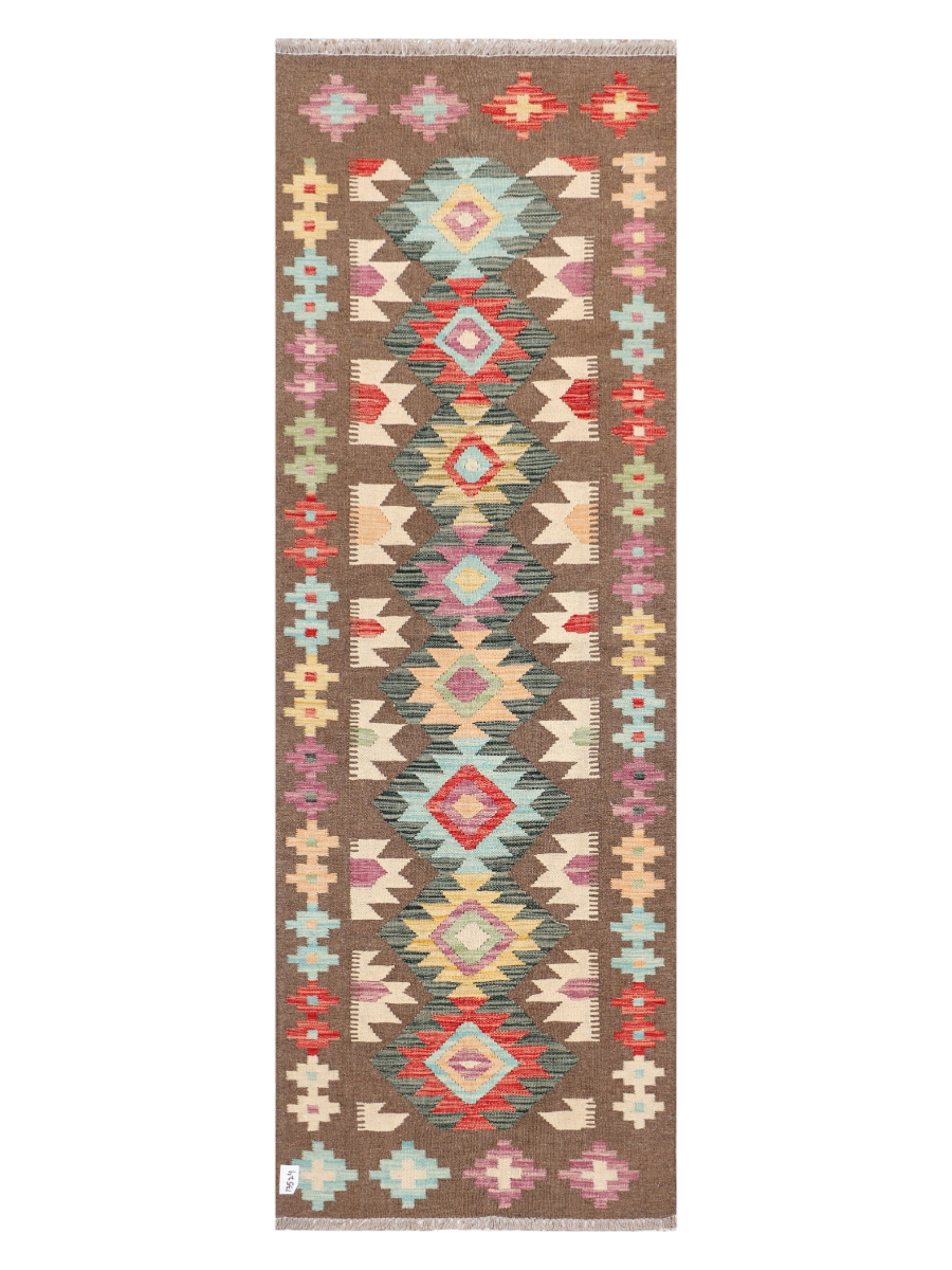 Maimana Afghanistan Kilim Runner Rug - 250 x 84 cm