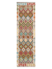 Maimana Afghanistan Kilim Runner Rug - 297 x 85 cm