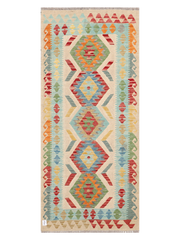 Maimana Afghanistan Kilim Runner Rug - 199 x 87 cm