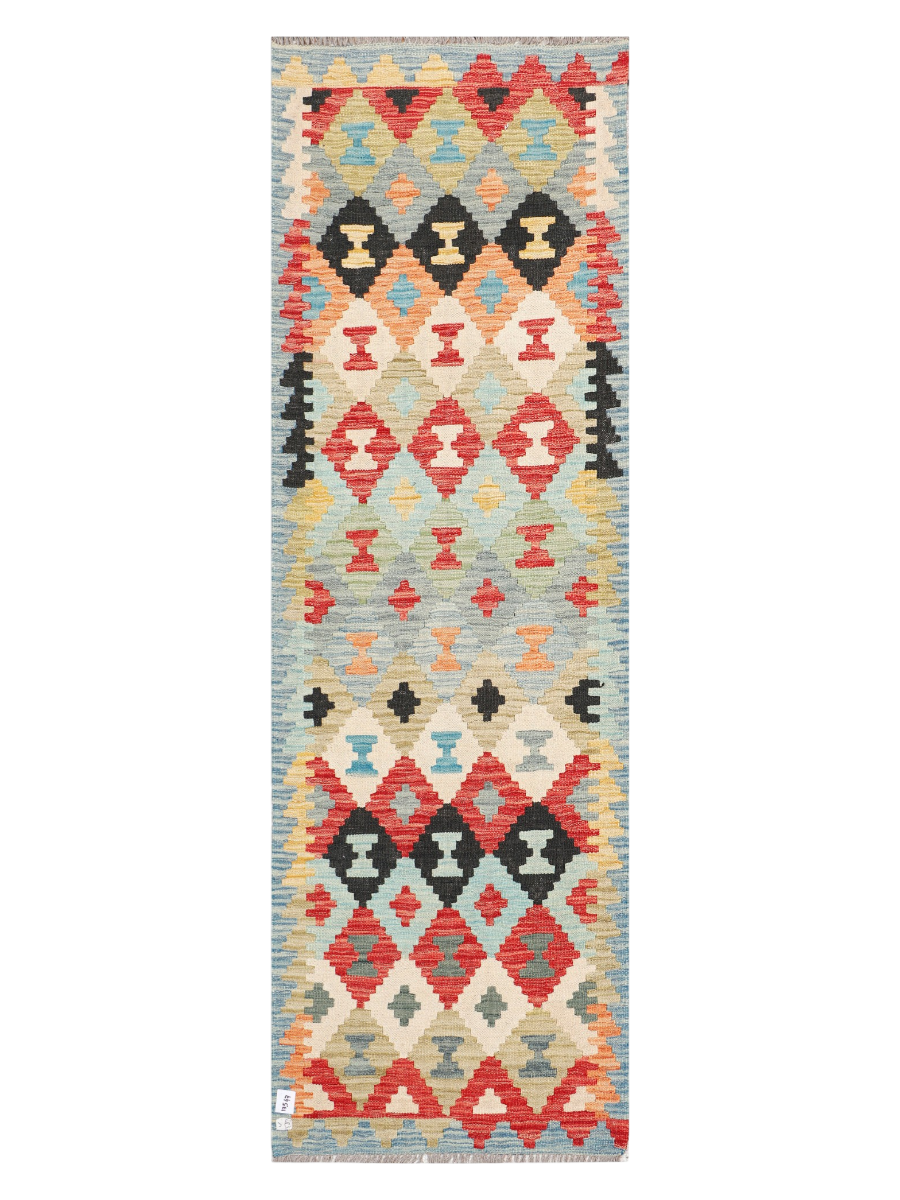 Maimana Afghanistan Kilim Runner Rug - 246 x 78 cm
