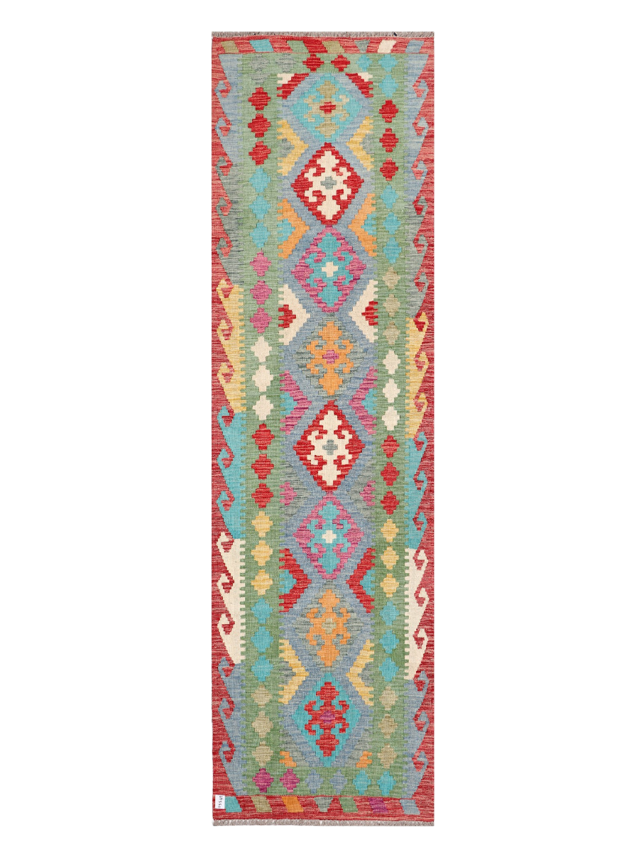 Maimana Afghanistan Kilim Runner Rug - 307 x 86 cm