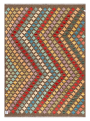 Maimana Afghanistan Kilim Accent Rug - 210 x 151 cm