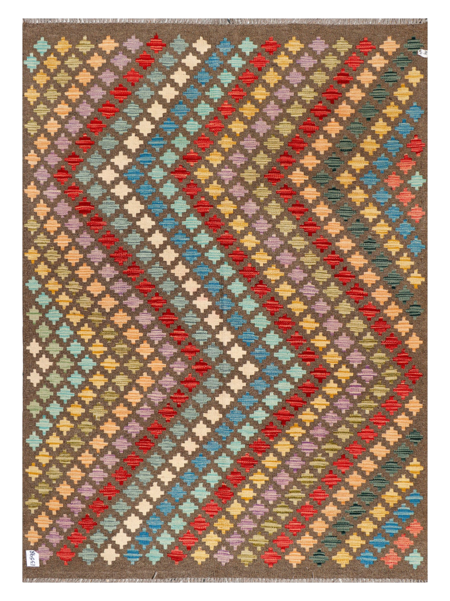 Maimana Afghanistan Kilim Accent Rug - 210 x 151 cm