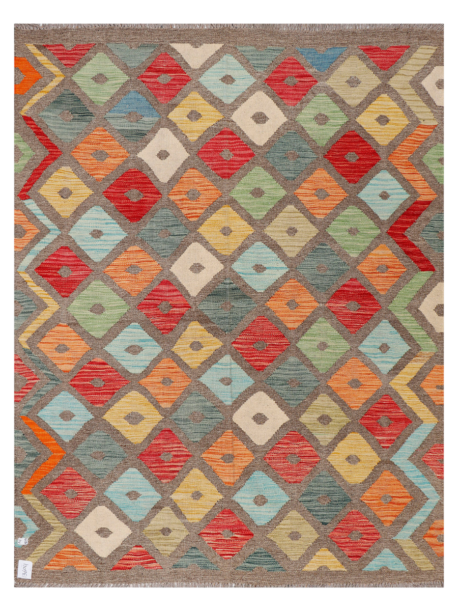 Maimana Afghanistan Kilim Accent Rug - 198 x 151 cm