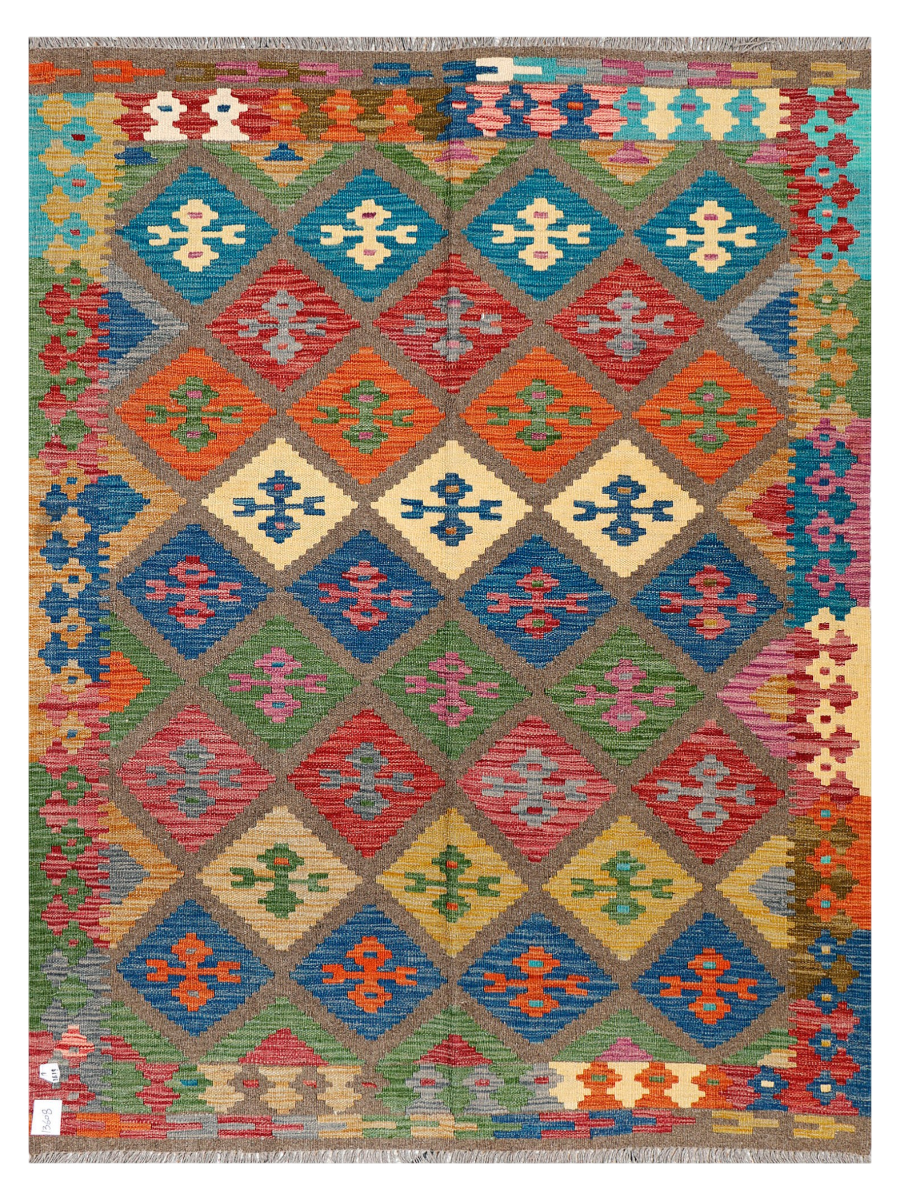 Maimana Afghanistan Kilim Accent Rug - 207 x 155 cm