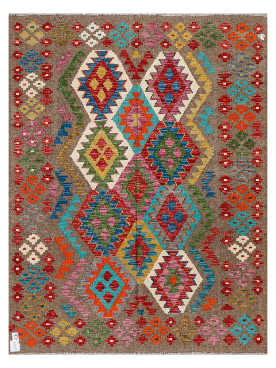 Maimana Afghanistan Kilim Accent Rug - 195 x 148 cm