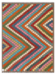 Maimana Afghanistan Kilim Accent Rug - 194 x 145 cm