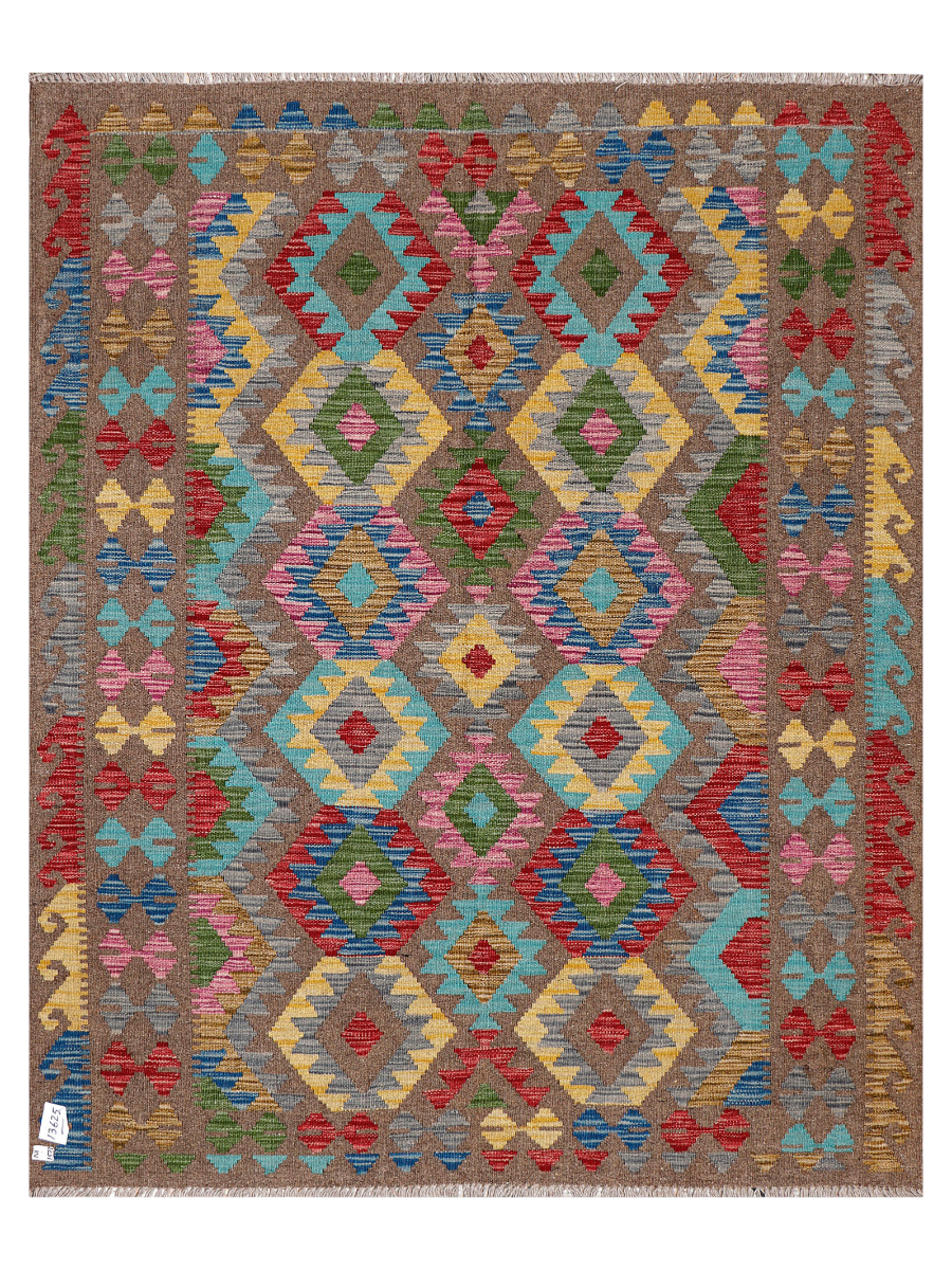 Maimana Afghanistan Kilim Accent Rug - 191 x 152 cm