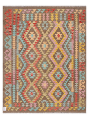 Maimana Afghanistan Kilim Accent Rug - 194 x 151 cm