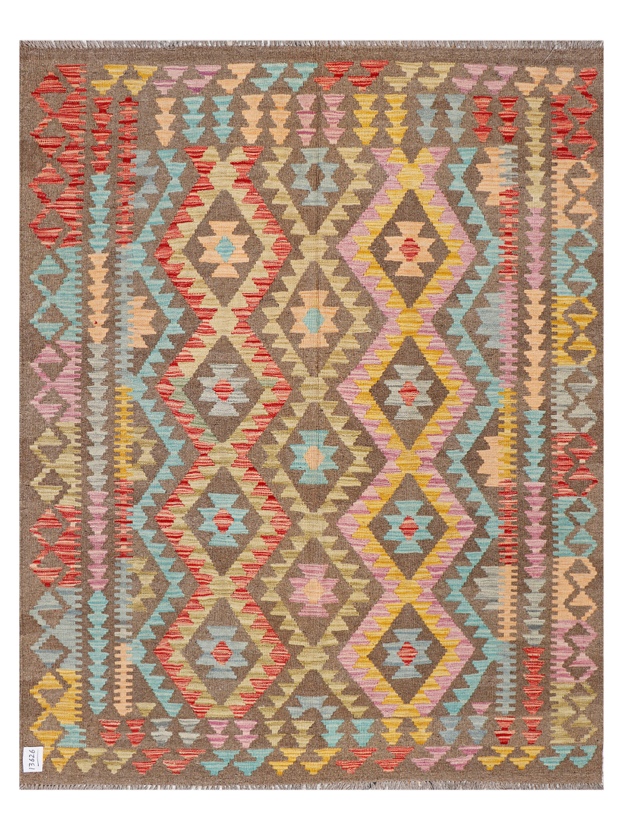 Maimana Afghanistan Kilim Accent Rug - 194 x 151 cm