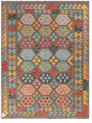 Maimana Afghanistan Kilim Accent Rug - 199 x 149 cm
