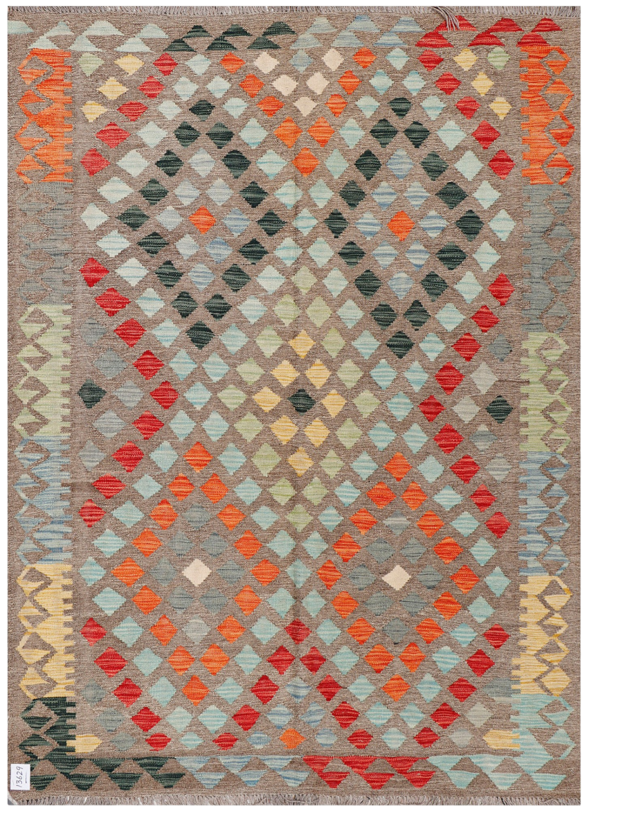 Maimana Afghanistan Kilim Accent Rug - 205 x 147 cm