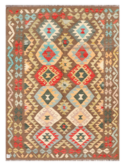 Maimana Afghanistan Kilim Area Rug - 237 x 172 cm