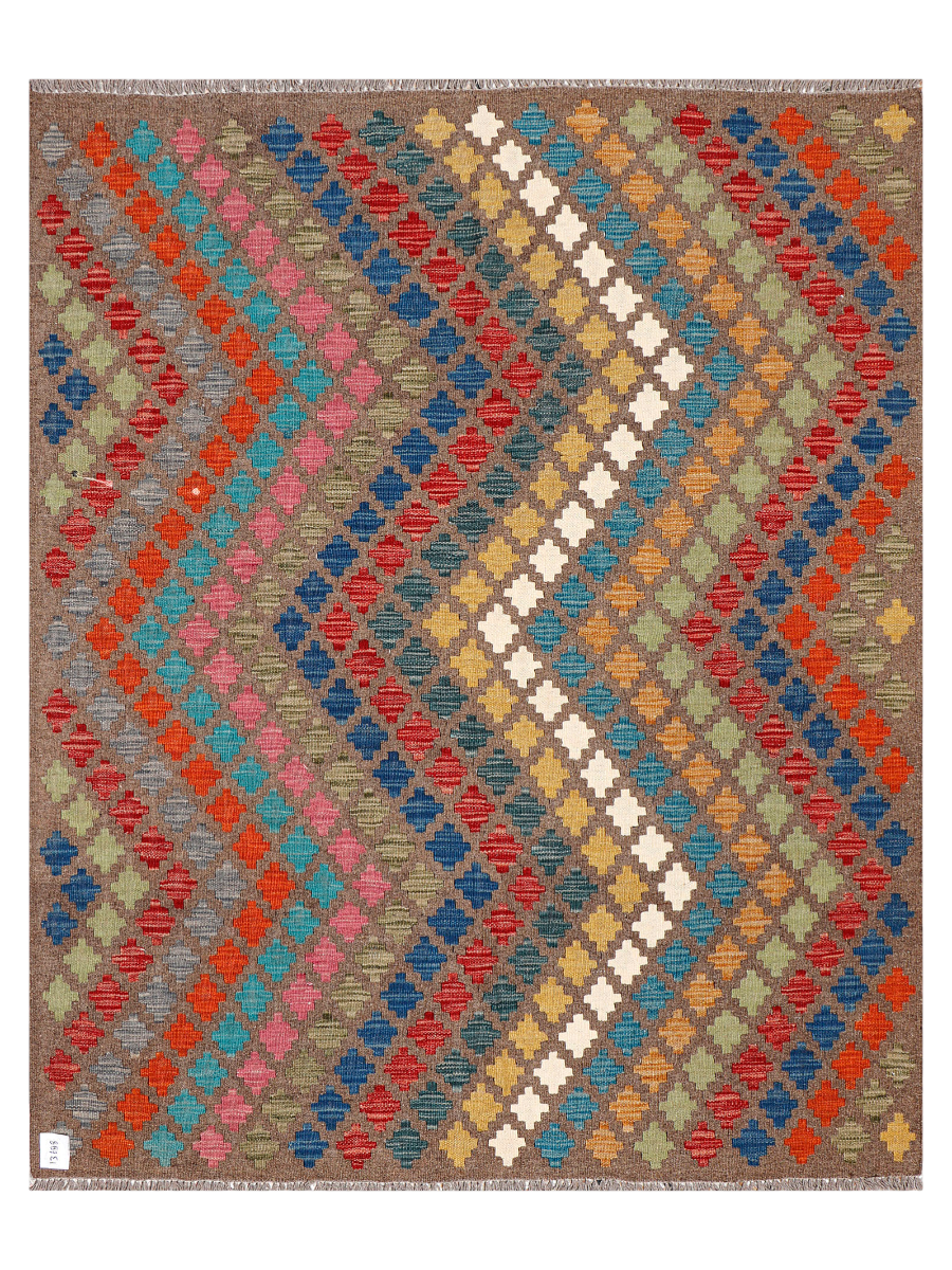 Maimana Afghanistan Kilim Accent Rug - 195 x 157 cm