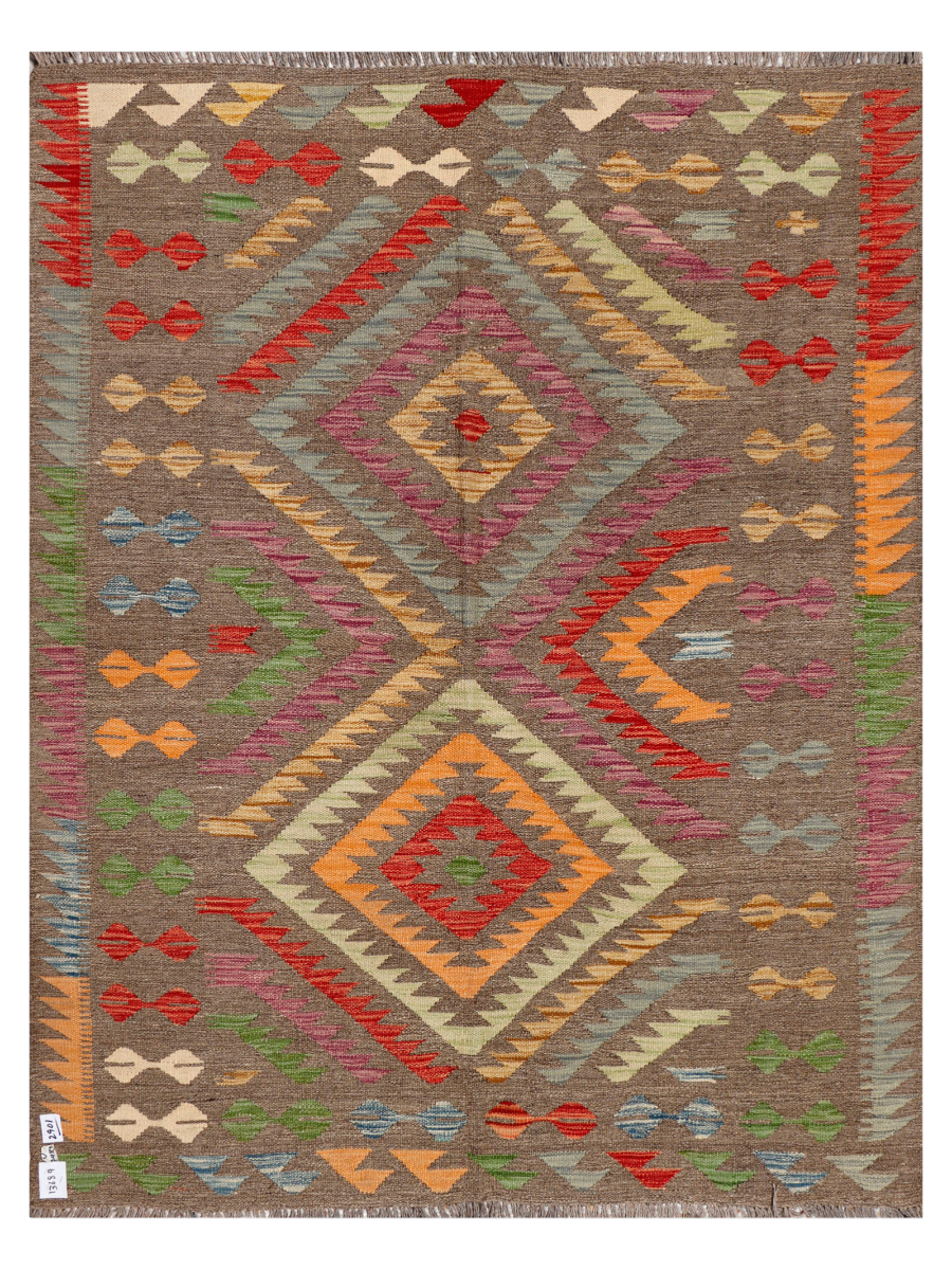 Maimana Afghanistan Kilim Accent Rug - 197 x 151 cm