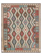 Maimana Afghanistan Kilim Accent Rug - 187 x 149 cm