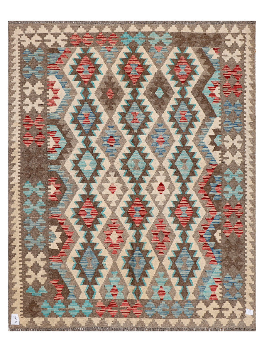 Maimana Afghanistan Kilim Accent Rug - 187 x 149 cm