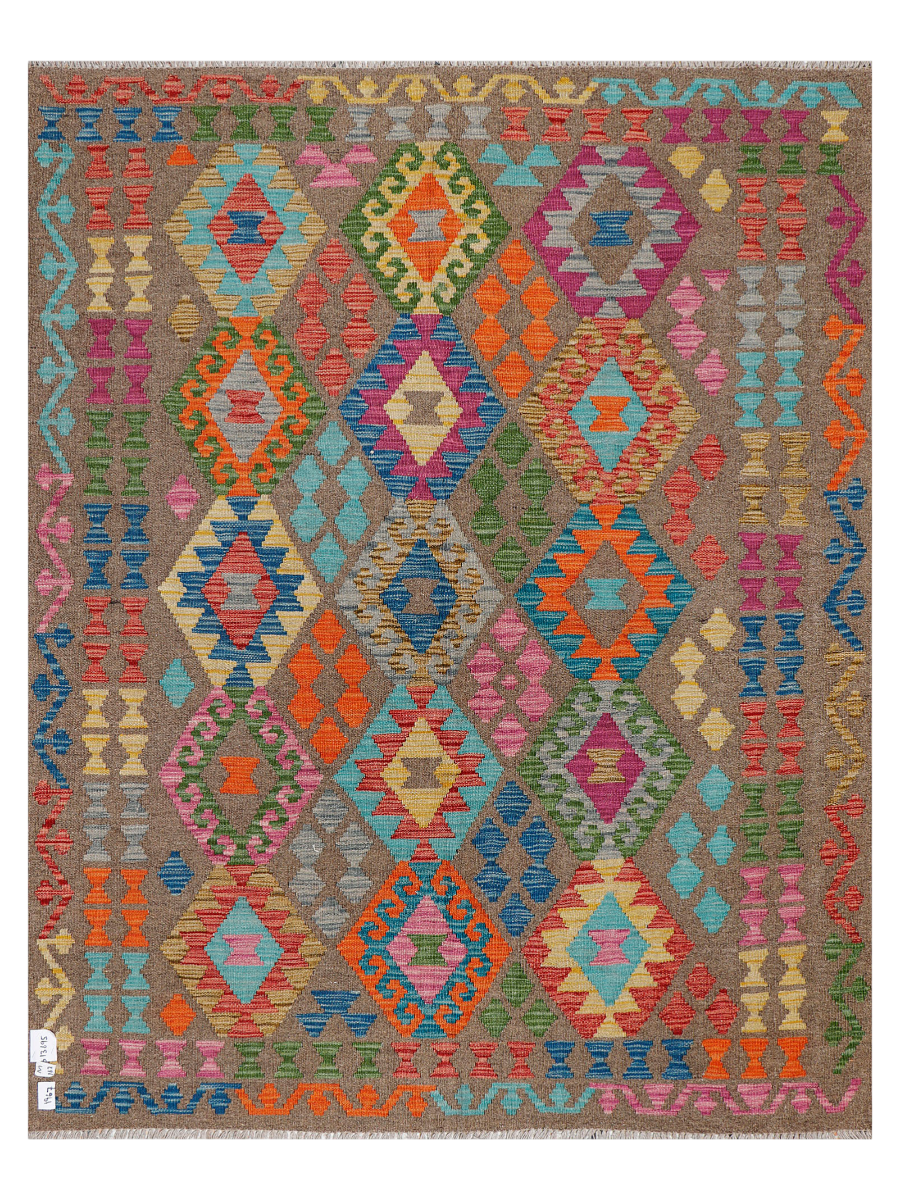 Maimana Afghanistan Kilim Accent Rug - 202 x 158 cm