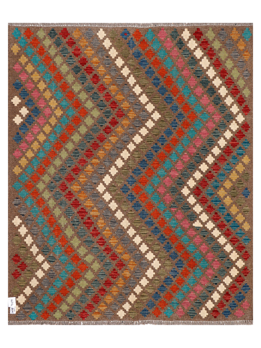 Maimana Afghanistan Kilim Accent Rug - 196 x 159 cm