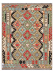 Maimana Afghanistan Kilim Accent Rug - 199 x 154 cm