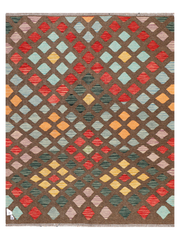 Maimana Afghanistan Kilim Accent Rug - 193 x 152 cm