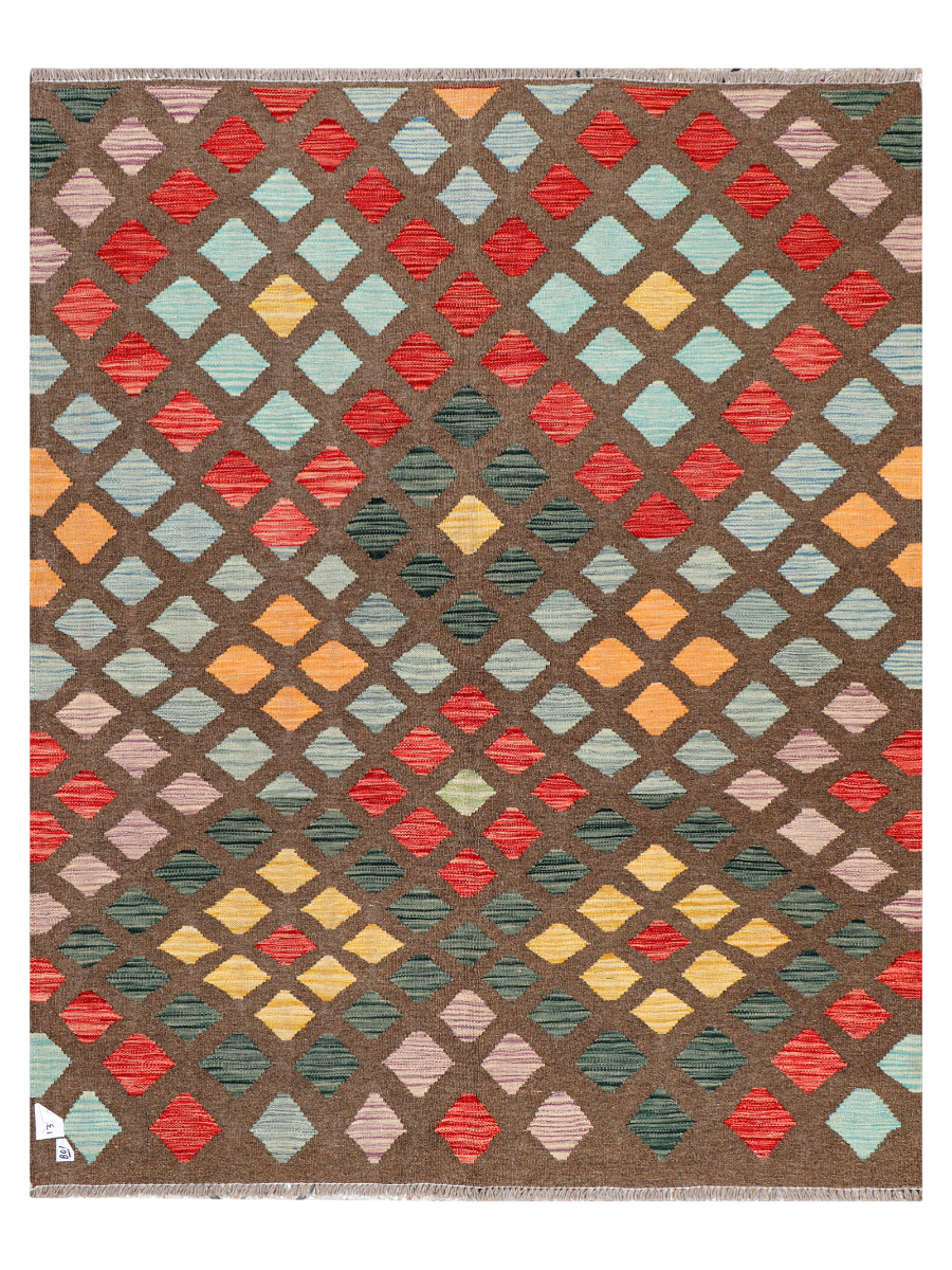 Maimana Afghanistan Kilim Accent Rug - 193 x 152 cm