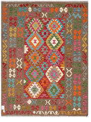 Maimana Afghanistan Kilim Accent Rug - 197 x 149 cm
