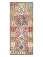 Maimana Afghanistan Kilim Runner Rug - 191 x 84 cm