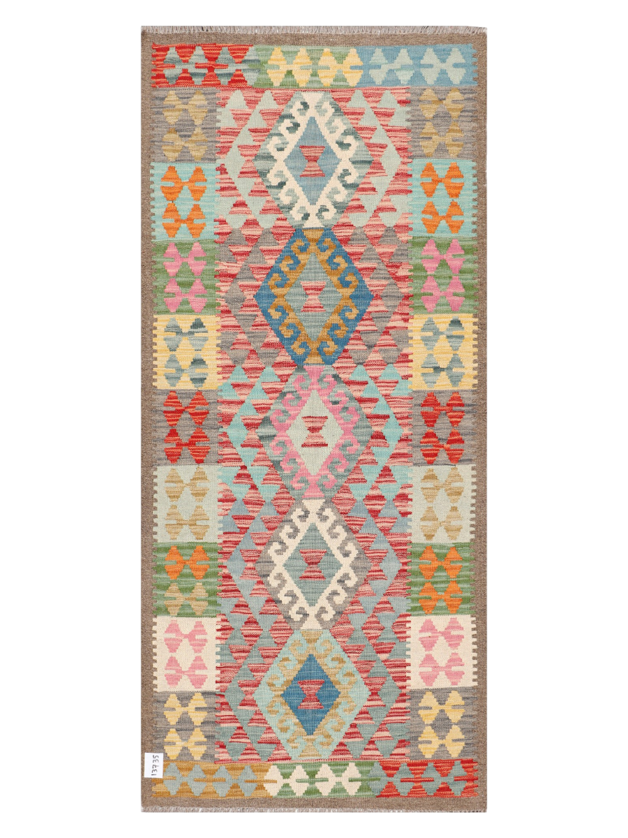 Maimana Afghanistan Kilim Runner Rug - 191 x 84 cm