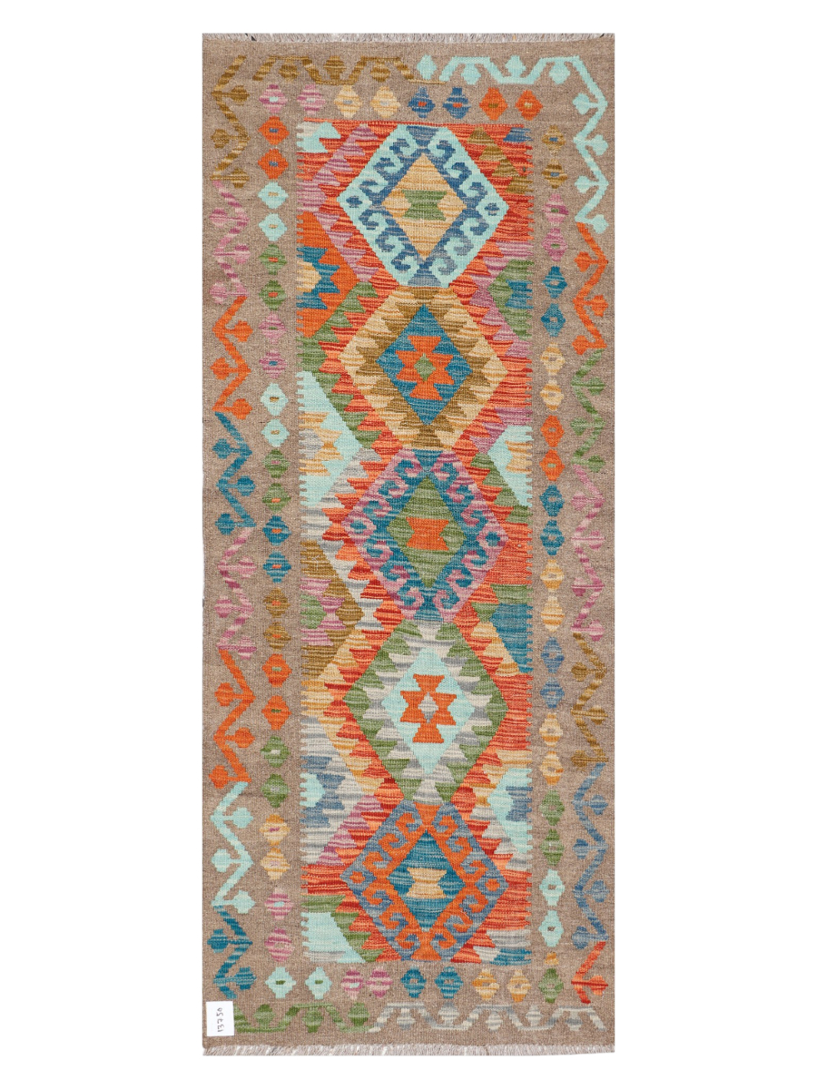 Maimana Afghanistan Kilim Runner Rug - 201 x 81 cm