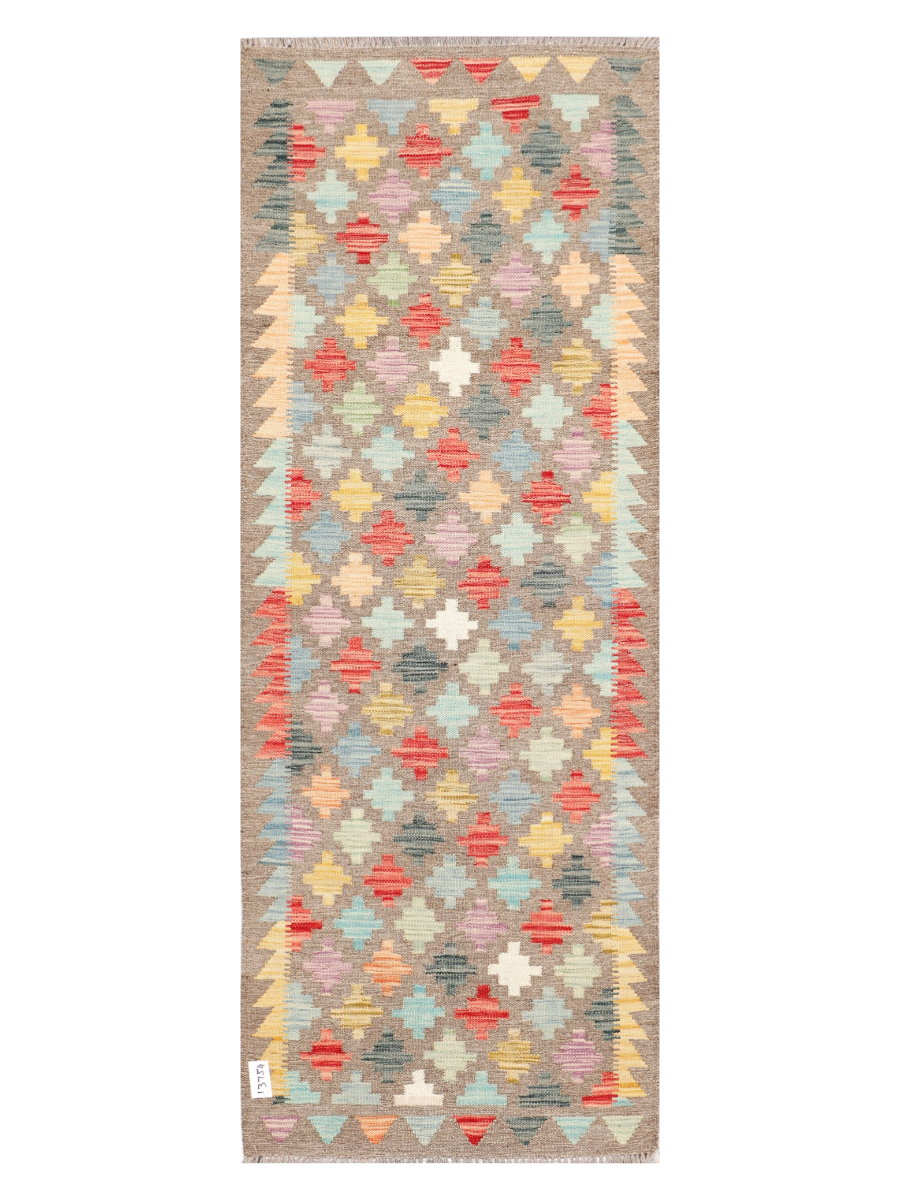 Maimana Afghanistan Kilim Runner Rug - 199 x 74 cm