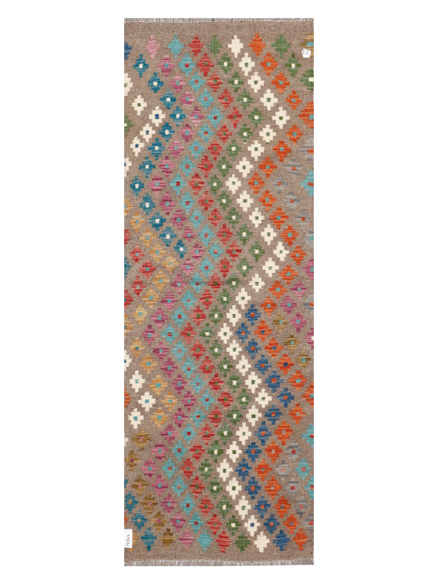 Maimana Afghanistan Kilim Runner Rug - 202 x 70 2 cm