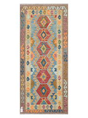 Maimana Afghanistan Kilim Runner Rug - 199 x 87 2 cm