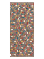 Maimana Afghanistan Kilim Runner Rug - 194 x 85 cm