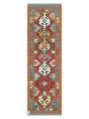 Maimana Afghanistan Kilim Runner Rug - 244 x 75 cm
