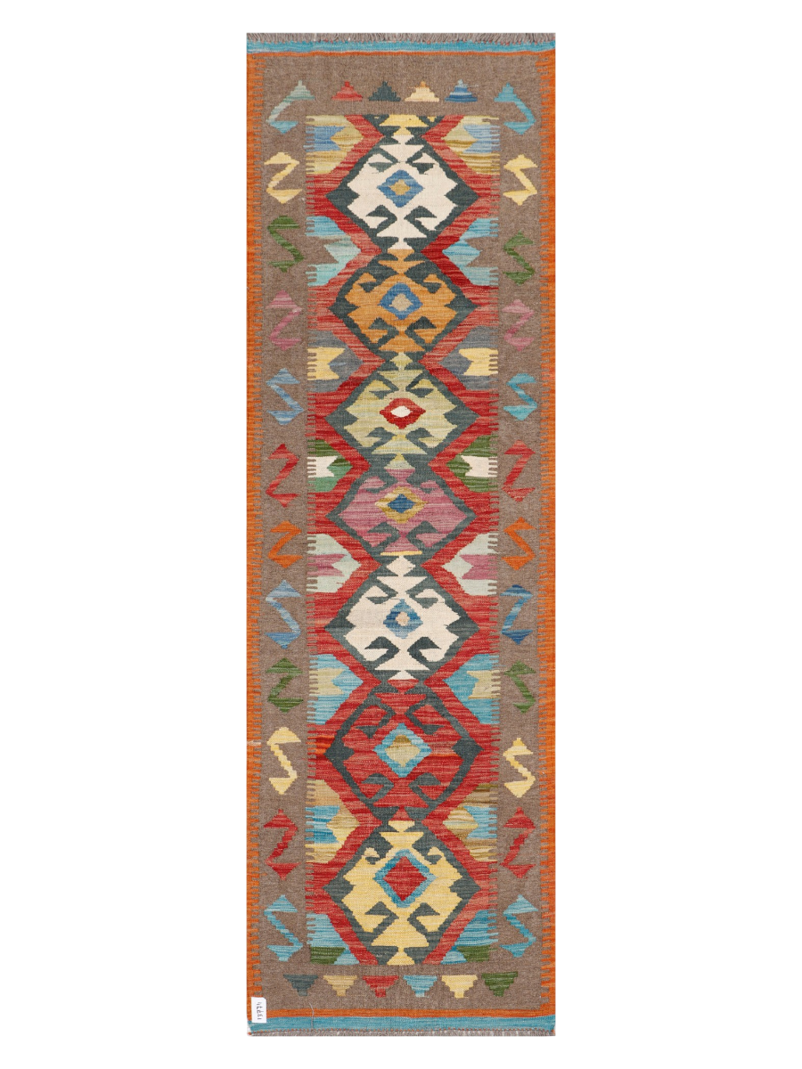 Maimana Afghanistan Kilim Runner Rug - 244 x 75 cm