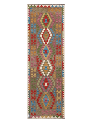Maimana Afghanistan Kilim Runner Rug - 242 x 79 cm