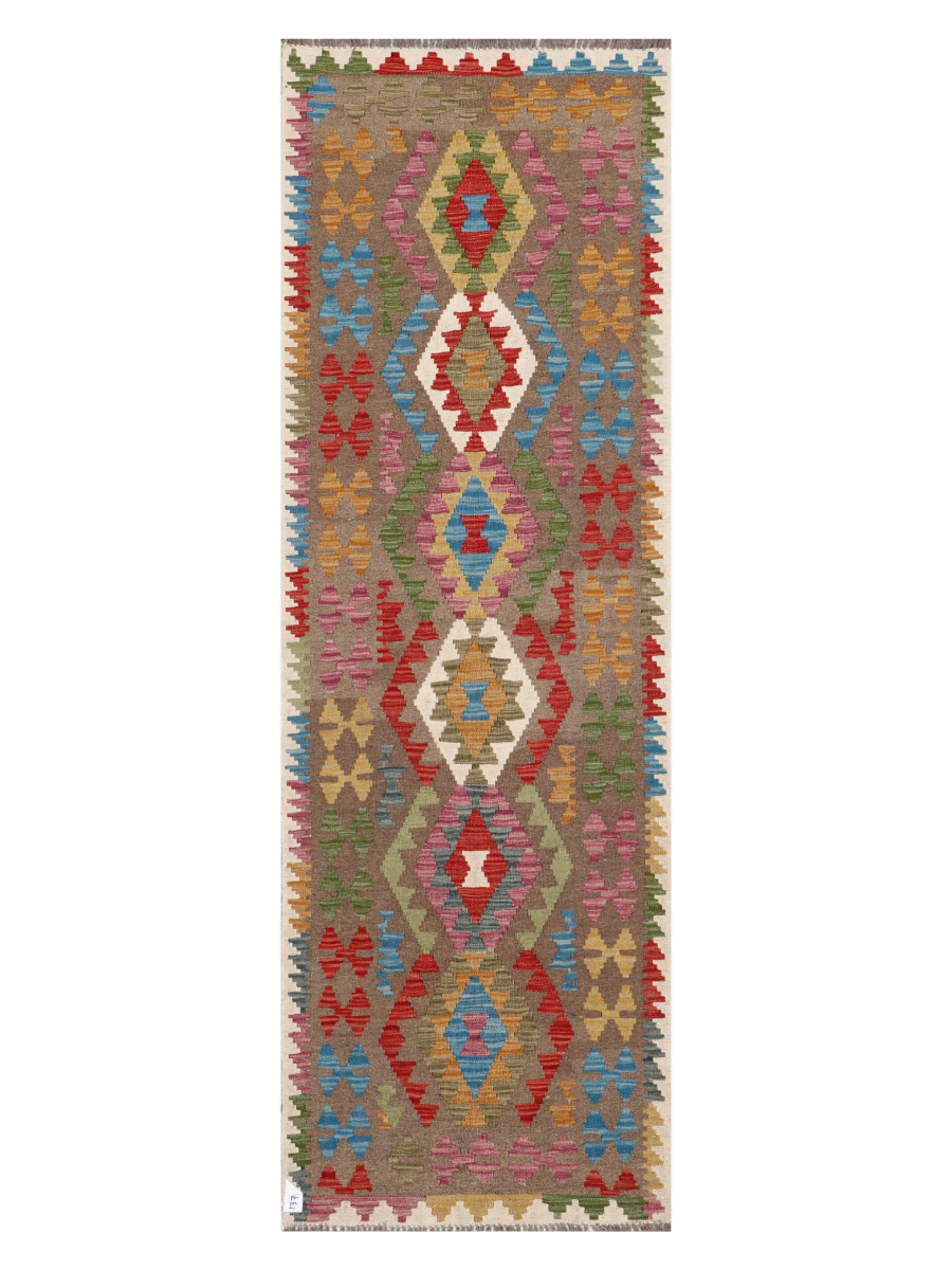 Maimana Afghanistan Kilim Runner Rug - 242 x 79 cm