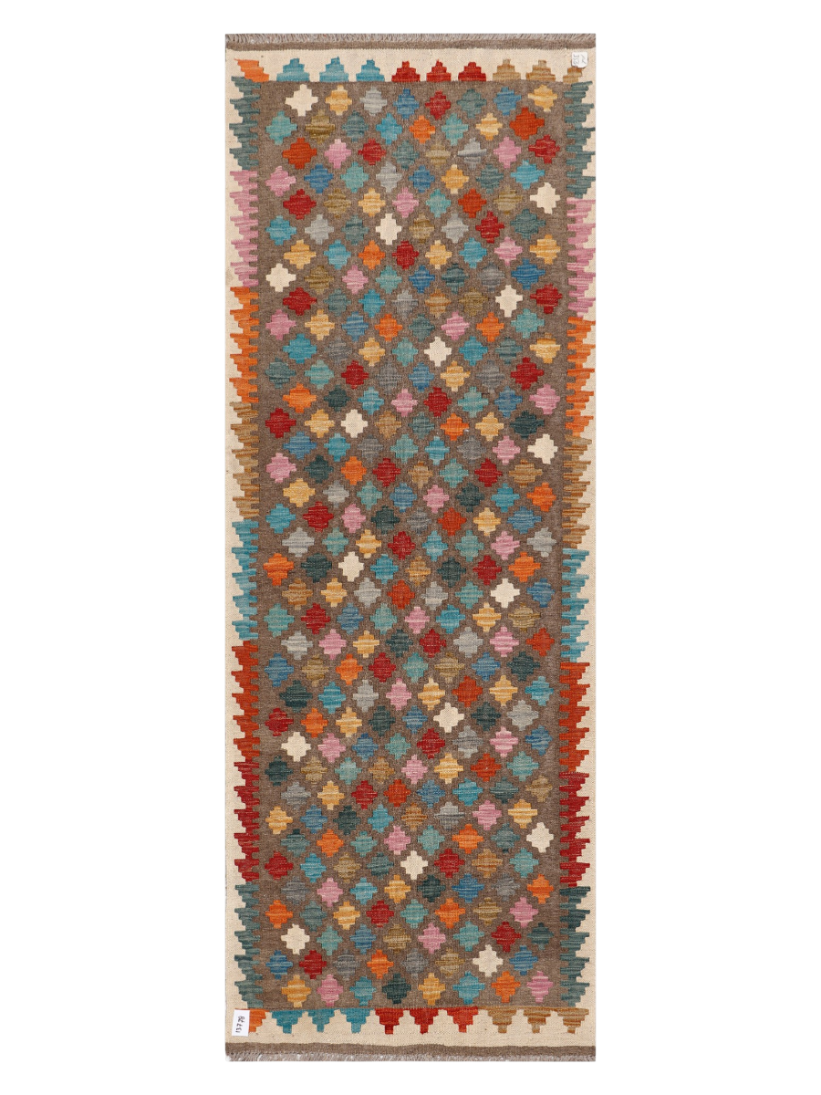 Maimana Afghanistan Kilim Runner Rug - 239 x 86 cm