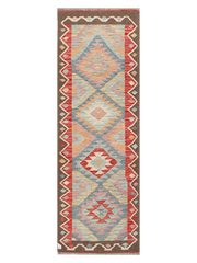Maimana Afghanistan Kilim Runner Rug - 249 x 83 cm