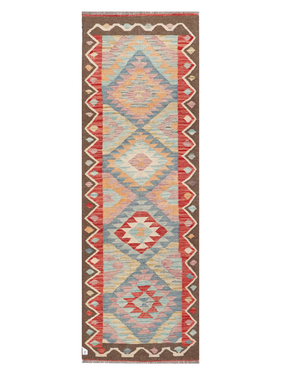 Maimana Afghanistan Kilim Runner Rug - 249 x 83 cm