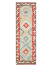 Maimana Afghanistan Kilim Runner Rug - 247 x 81 cm
