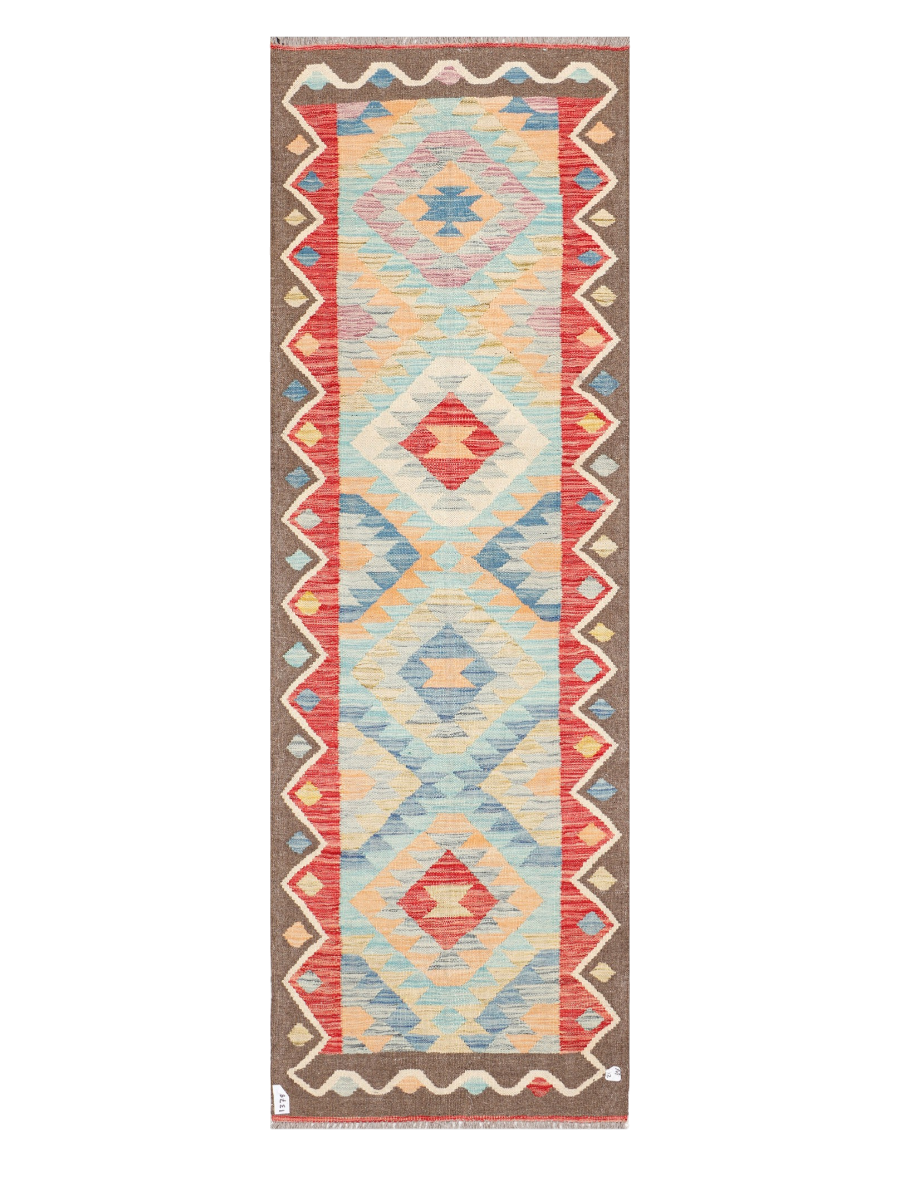 Maimana Afghanistan Kilim Runner Rug - 247 x 81 cm
