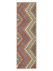 Maimana Afghanistan Kilim Runner Rug - 286 x 85 cm