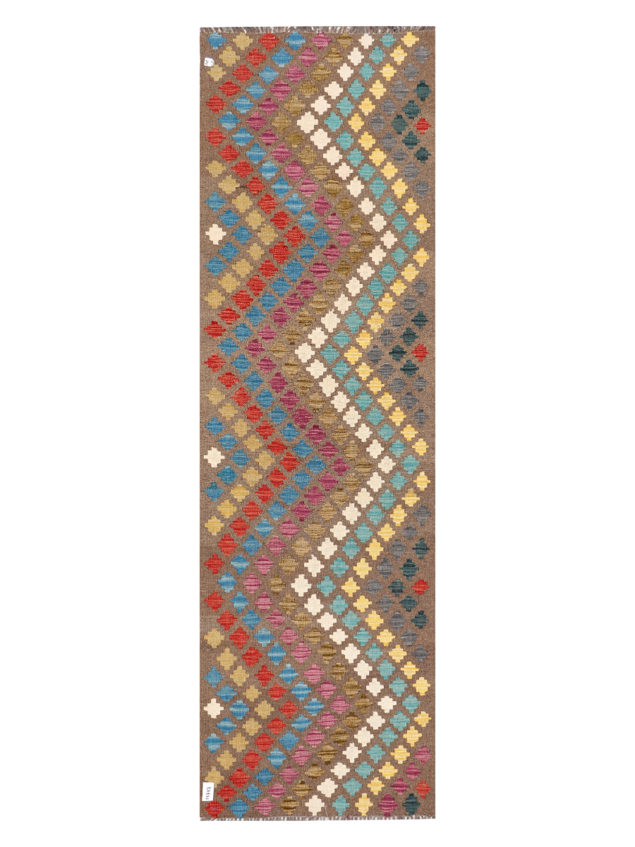Maimana Afghanistan Kilim Runner Rug - 286 x 85 cm
